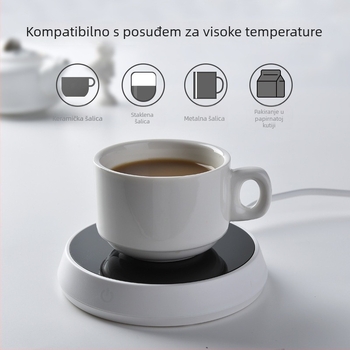 Izolirana podloga za šalicu kave s bazom za održavanje temperature, grijaća podloga, kreativni dar za događaje