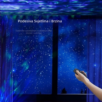Ambijentalna lampa s vodnim valovima i medúzom, projekcija zvjezdanog neba na strop spavaće sobe, kreativni dar za djecu