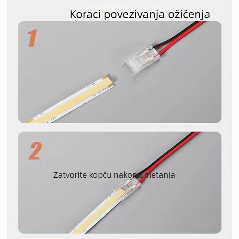 Qimai spoj za LED svitku niskog napona bez lemljenja – zamjenski dodatak s kristalnom glavom, brzi priključak, bez tamnih zona