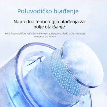 Sklopivi ručni ventilator s noćnom lampom, dodatnom svjetlošću, HD zaslonom, snažnim protokom zraka, prilagodljiv