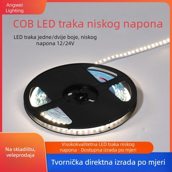 12V LED COB traka, samoljepljiva, 2835 čipovi, jednobojna i dvobojna, CRI 90 visoka, bez treperenja