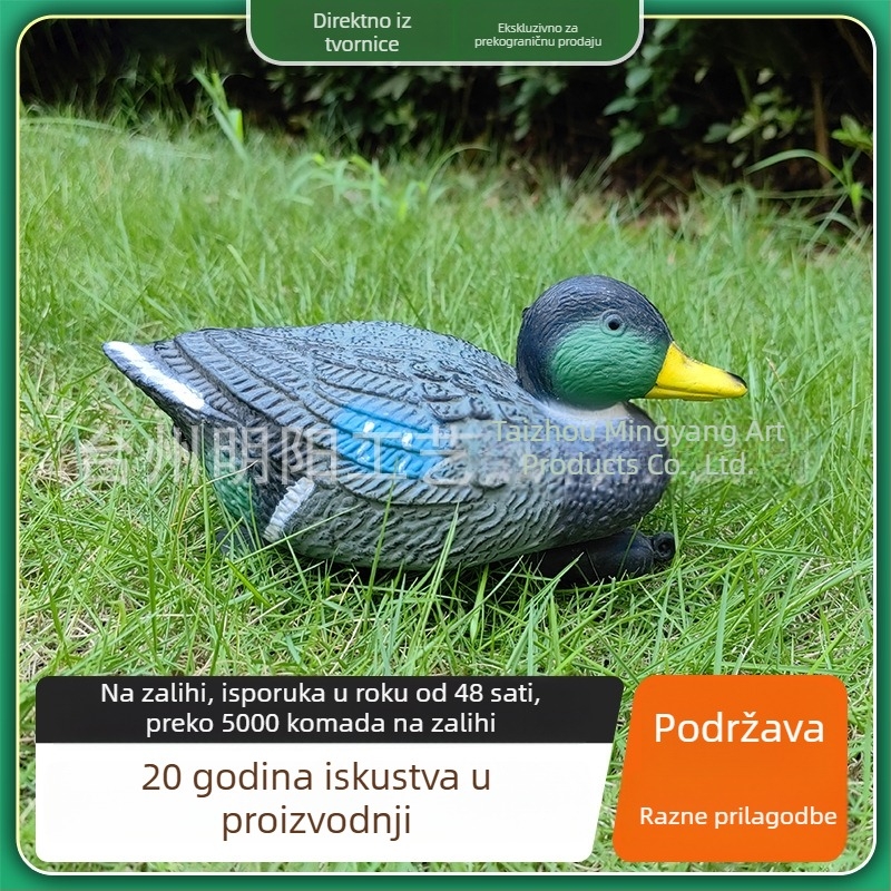 Plastična ukrasna patka za vanjski vrt i ribnjak