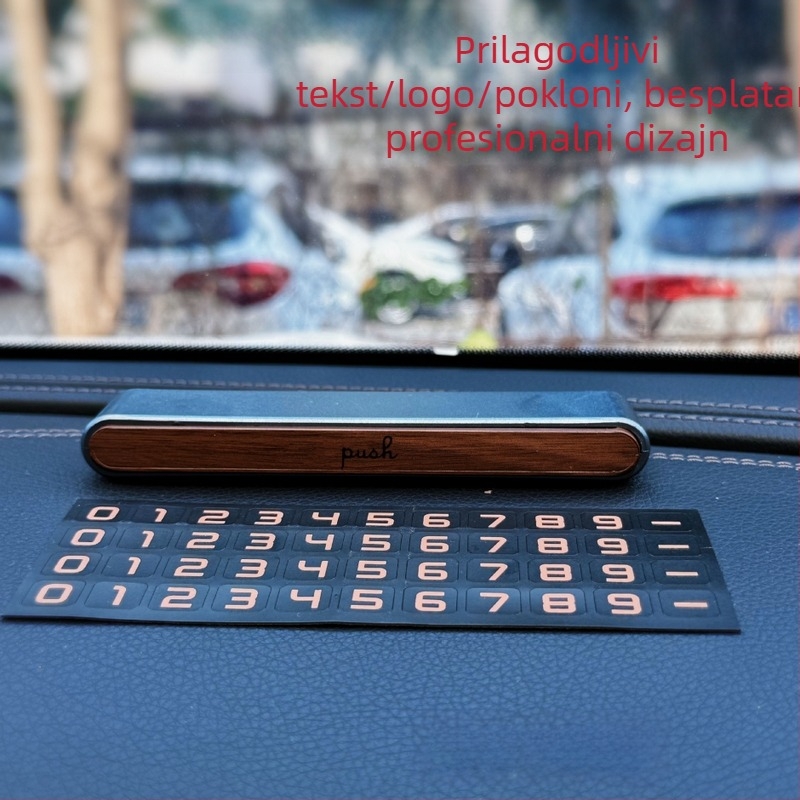 Privremena tablica za broj parkinga sa zvjezdanim dizajnom za automobil, kreativni brojčani znak, vrhunski dekorativni predmet, prilagodljivo logo