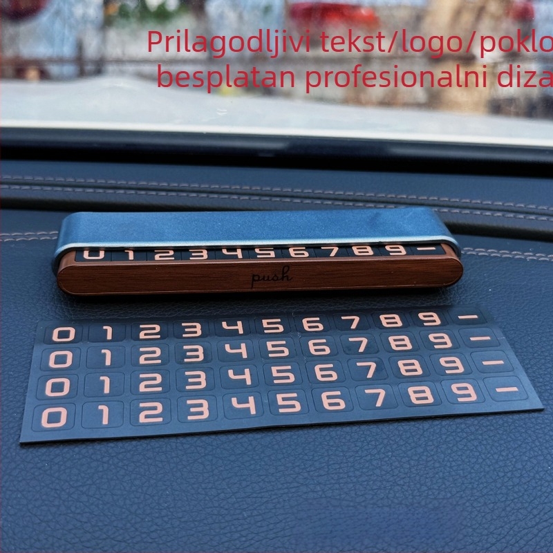 Privremena tablica za broj parkinga sa zvjezdanim dizajnom za automobil, kreativni brojčani znak, vrhunski dekorativni predmet, prilagodljivo logo
