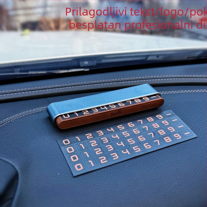 Privremena tablica za broj parkinga sa zvjezdanim dizajnom za automobil, kreativni brojčani znak, vrhunski dekorativni predmet, prilagodljivo logo