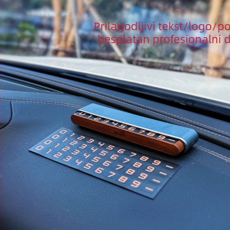 Privremena tablica za broj parkinga sa zvjezdanim dizajnom za automobil, kreativni brojčani znak, vrhunski dekorativni predmet, prilagodljivo logo