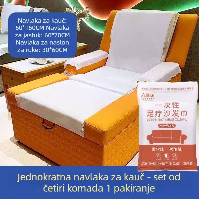 Četverodijelni set ručnika za kauč za noge, protuklizni, za pedikuru i čišćenje ušiju