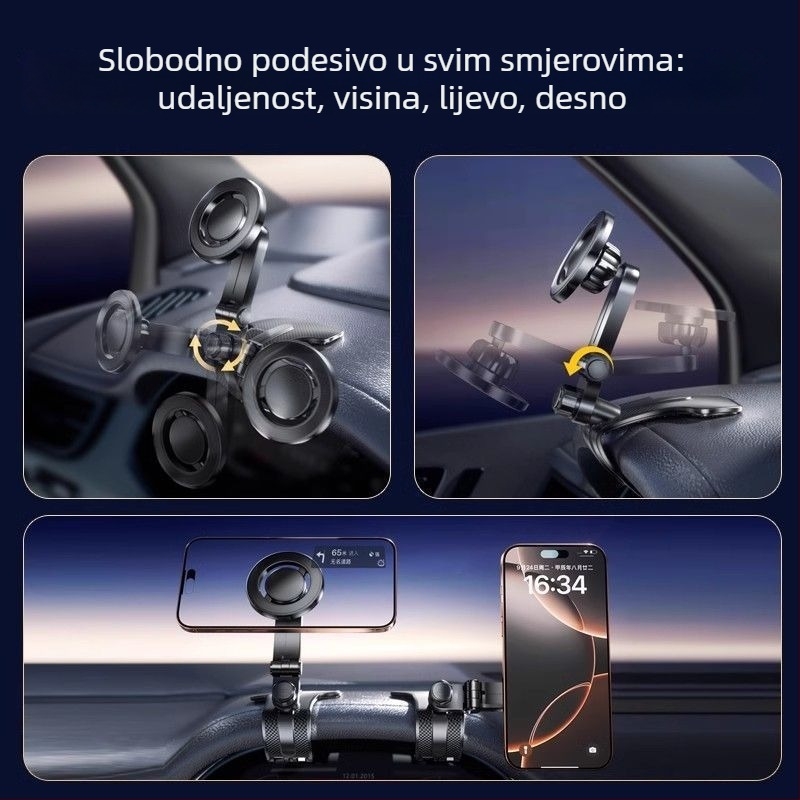 MagSafe magnetski nosač za telefon u automobilu na ploči instrumenta, 2025 novi model, univerzalno za središnju konzolu