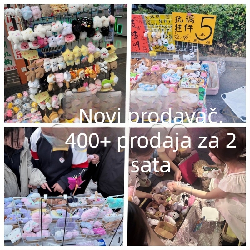 Plišana igračka s pucketanjem, crtani dizajn, visi ukras