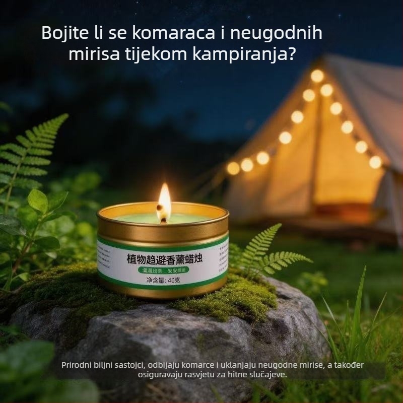 Kućne hitne svijeće za katastrofe i repelent protiv komaraca, vanjsko osvjetljenje tijekom nestanka struje, otporna na vjetar metalna limenka