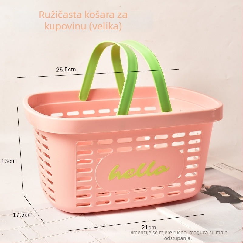 Plastična košara za pohranu u makaron bojama za DIY rukotvorine, prijenosni organizator s odvodom