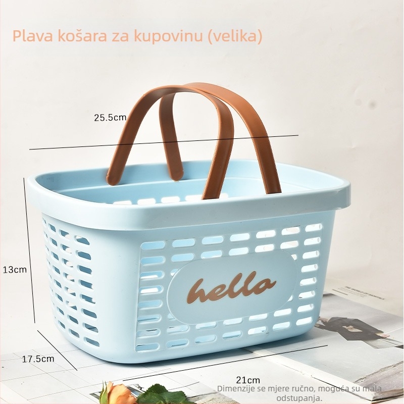 Plastična košara za pohranu u makaron bojama za DIY rukotvorine, prijenosni organizator s odvodom