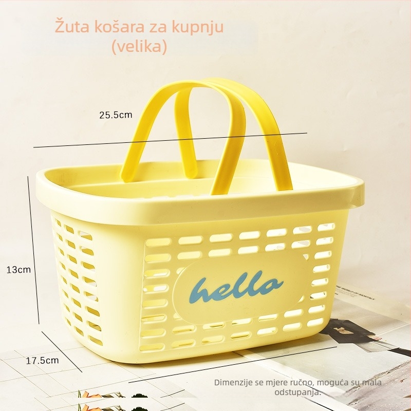 Plastična košara za pohranu u makaron bojama za DIY rukotvorine, prijenosni organizator s odvodom