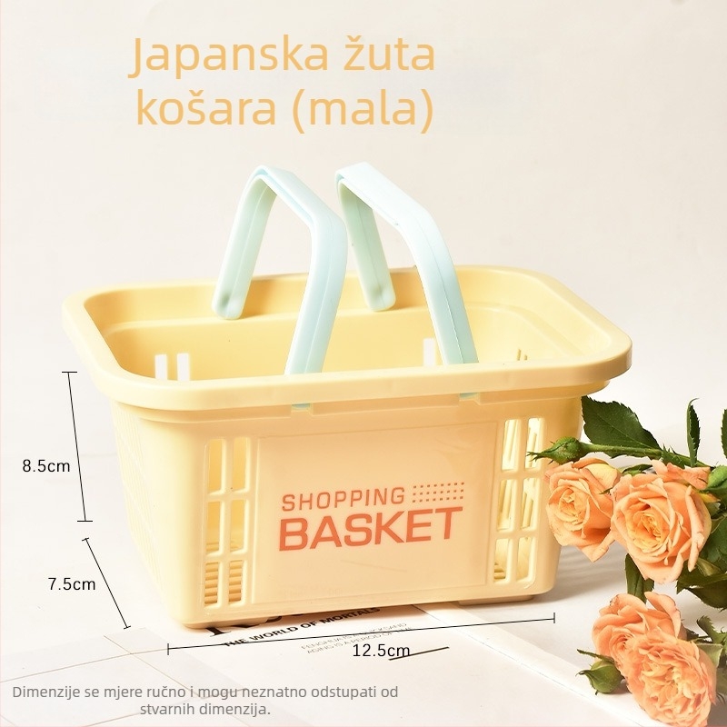 Plastična košara za pohranu u makaron bojama za DIY rukotvorine, prijenosni organizator s odvodom