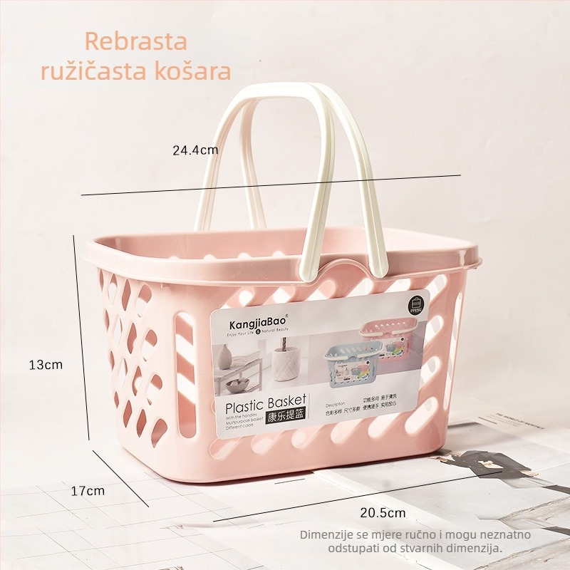 Plastična košara za pohranu u makaron bojama za DIY rukotvorine, prijenosni organizator s odvodom
