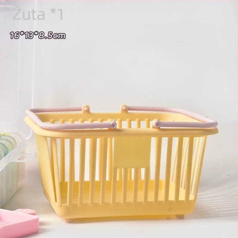 Plastična košara za pohranu u makaron bojama za DIY rukotvorine, prijenosni organizator s odvodom
