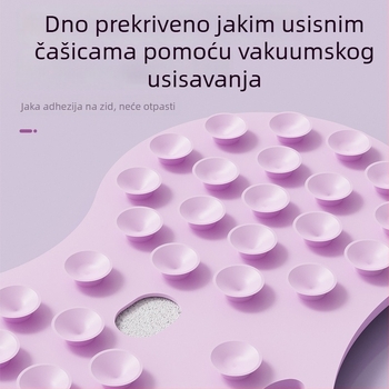 Kupaonska akupresurna podloga za stopala sa četkom od bambusovih izdanka, vulkanski kamen za exfolijaciju i mekan gumeni jastučić za masažu stopala