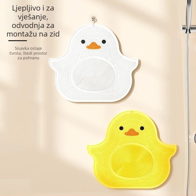 Cartoon stil alat za pranje stopala s četkom za trljanje, bez saginjanja, kućna podloga za masažu stopala, antislip kupaonica, jastuk za čišćenje leđa