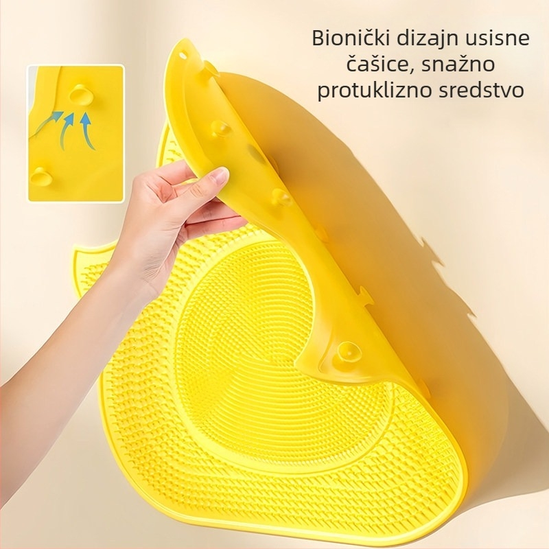 Cartoon stil alat za pranje stopala s četkom za trljanje, bez saginjanja, kućna podloga za masažu stopala, antislip kupaonica, jastuk za čišćenje leđa