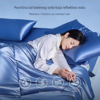 Ljetno ćebe od 100% svile, hladeće, lagano, perivo, satenski šav