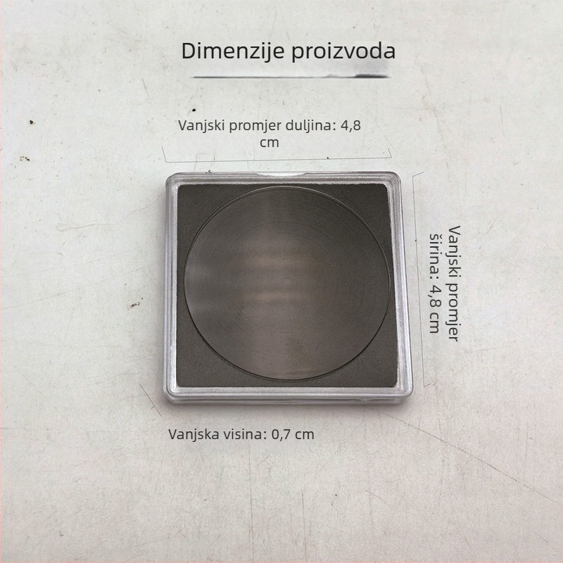 Kvadratična kutija promjera 40 mm za novčiće, s prilagodljivim pregradama, uključuje kapsulu za novčiće