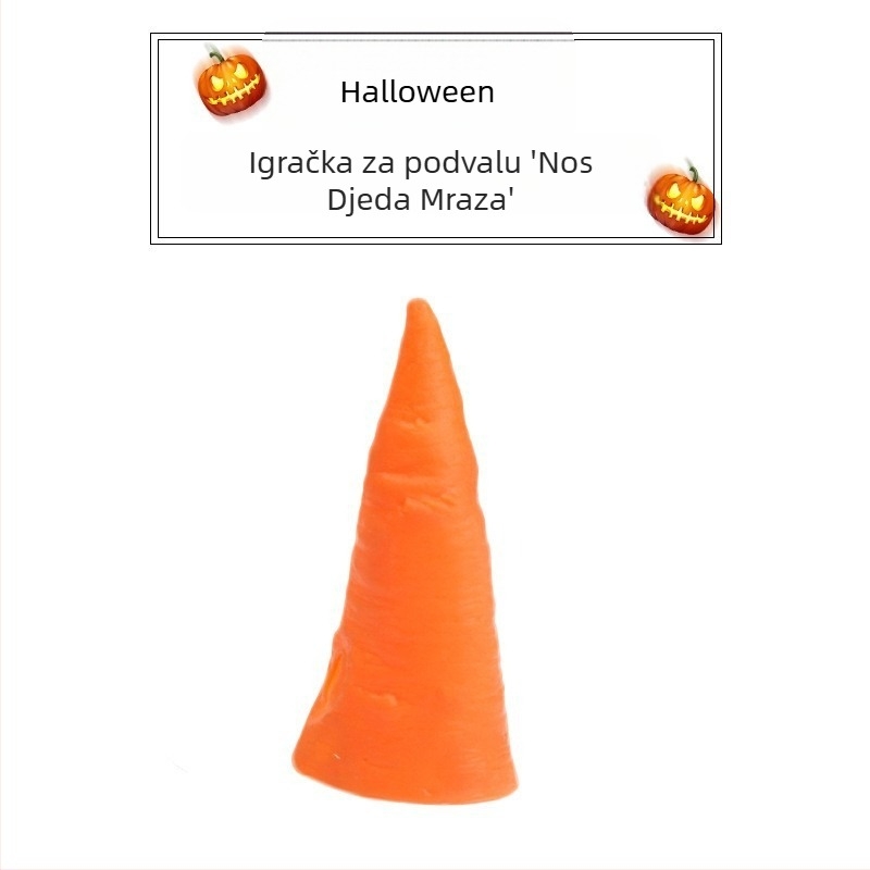 Nos za snježnog čovjeka za Halloween – karot nos za kostim i maskiranje