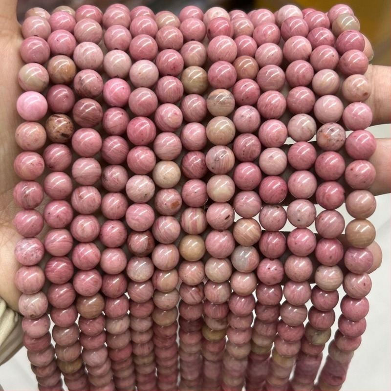 Prirodne kamen perle s mahagonijevim uzorkom drvne strukture, labave okrugle perle za DIY nakit, perle za narukvice, dostupne veličine 4, 6, 8, 10 i 12 mm