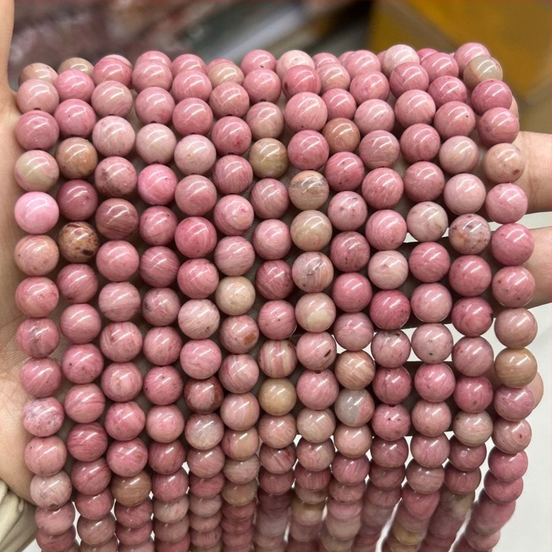 Prirodne kamen perle s mahagonijevim uzorkom drvne strukture, labave okrugle perle za DIY nakit, perle za narukvice, dostupne veličine 4, 6, 8, 10 i 12 mm