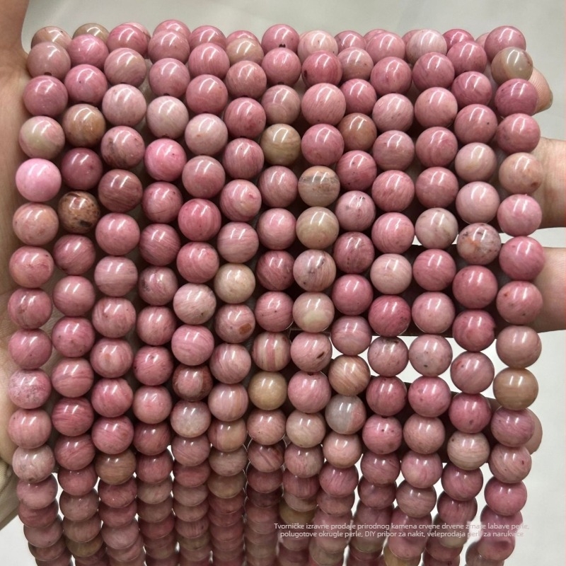 Prirodne kamen perle s mahagonijevim uzorkom drvne strukture, labave okrugle perle za DIY nakit, perle za narukvice, dostupne veličine 4, 6, 8, 10 i 12 mm