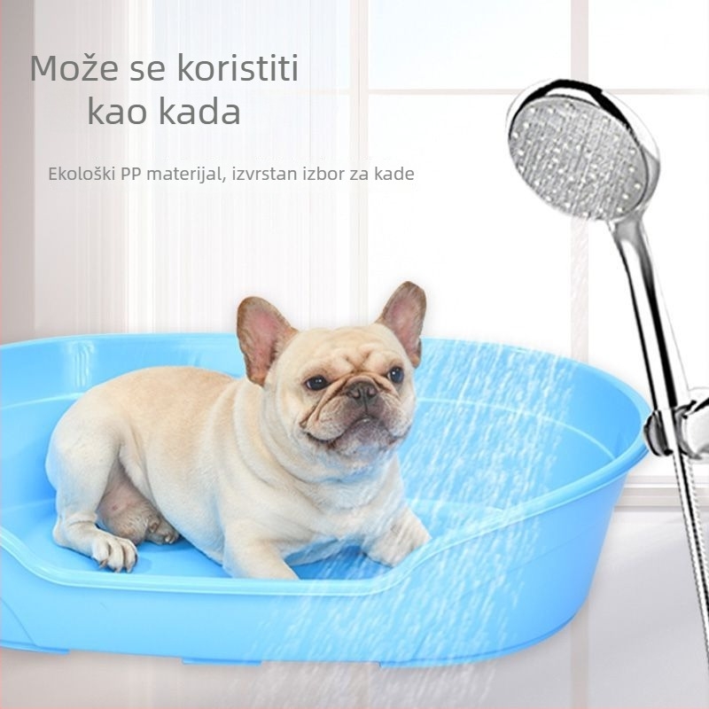 Pravokutno plastično korito za kućne ljubimce za kupanje, mačje porodnište i madrac za majčinstvo za pse i mačke, pogodno za sve godišnje doba.