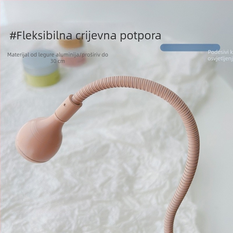 Pedalna lampica za nokte s klipom za beskontaktno nanošenje naljepnica za nokte, kompaktna prijenosna lampica za brzo sušenje gel laka