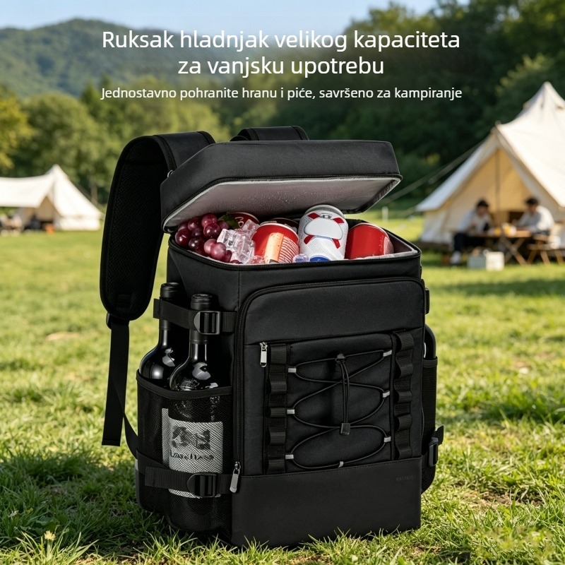 Izolirani ruksak hladnjak za kampiranje, na otvorenom, 20-35 L, nepropusno odjeljak, unisex