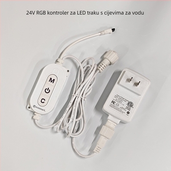 RGB LED kružna traka za cijev za vodovod s infracrvenim daljinskim upravljačem i dimmerom