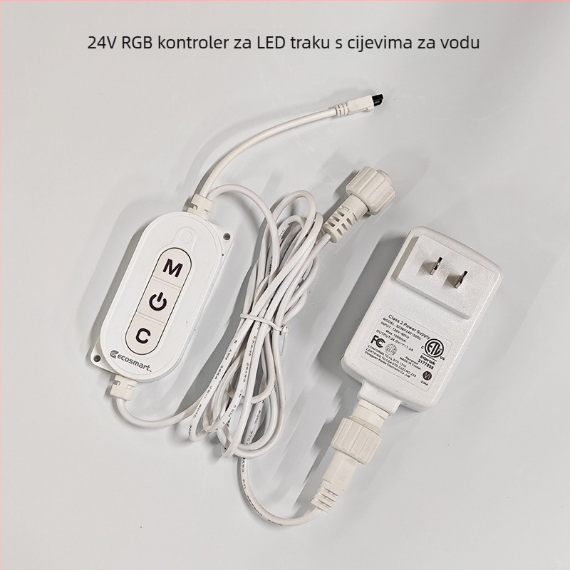 RGB LED kružna traka za cijev za vodovod s infracrvenim daljinskim upravljačem i dimmerom