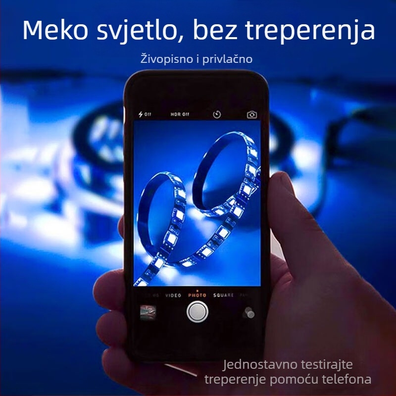 RGB LED traka za vanjsku uporabu s učinkom tekuće vode, 60–96 LED, 12/24V, daljinski i upravljanje putem aplikacije
