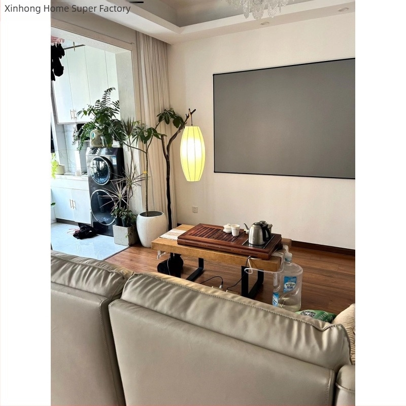 DIY tkaninski abažur za vintage podnu lampu – elegantan dodatak čajnoj sobi, bez grana