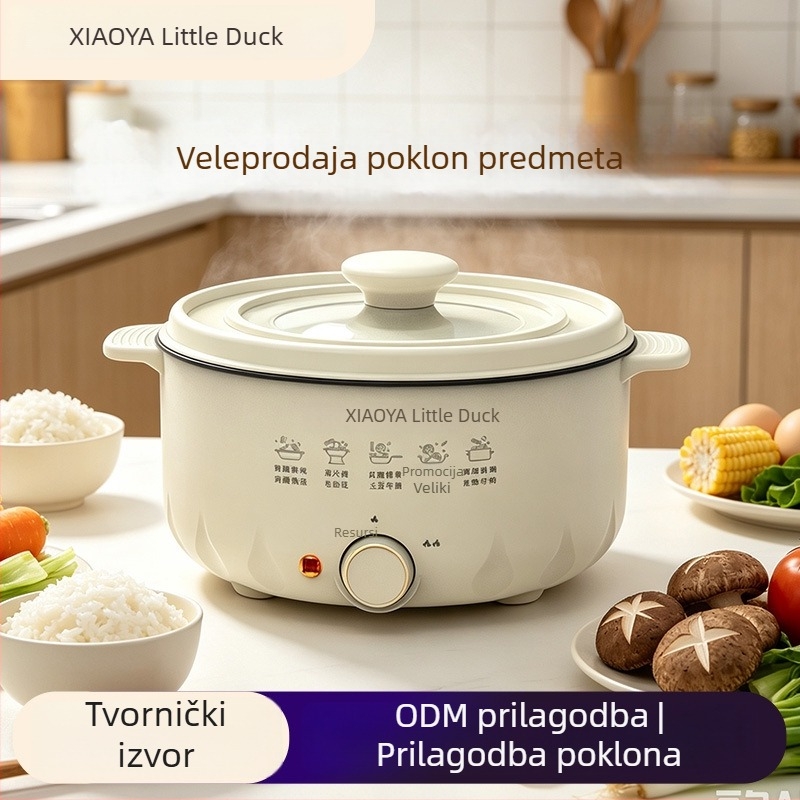 Neprijanjajući električni wok i lonac, sve-u-jednom, velik kapacitet 4–5 L za parenje, kuhanje i prženje