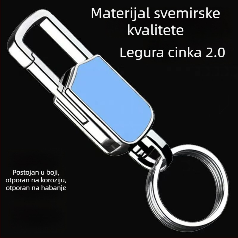 Muški prenosivi metalni lanac za ključeve, višefunkcionalni, s fidget spinnerom i otvaračem boca