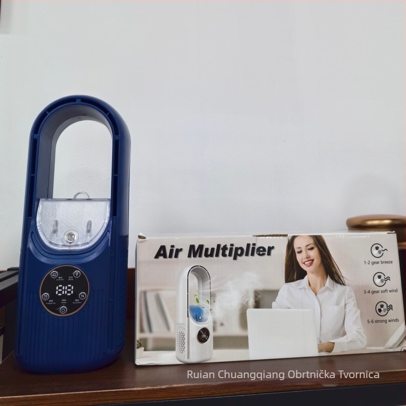 Ventilator bez lopatica za stol USB s raspršivačem magle