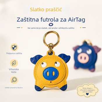 Kožni privezak za ključeve s preslatkim prasetom, prsten za ključeve i privjesak
