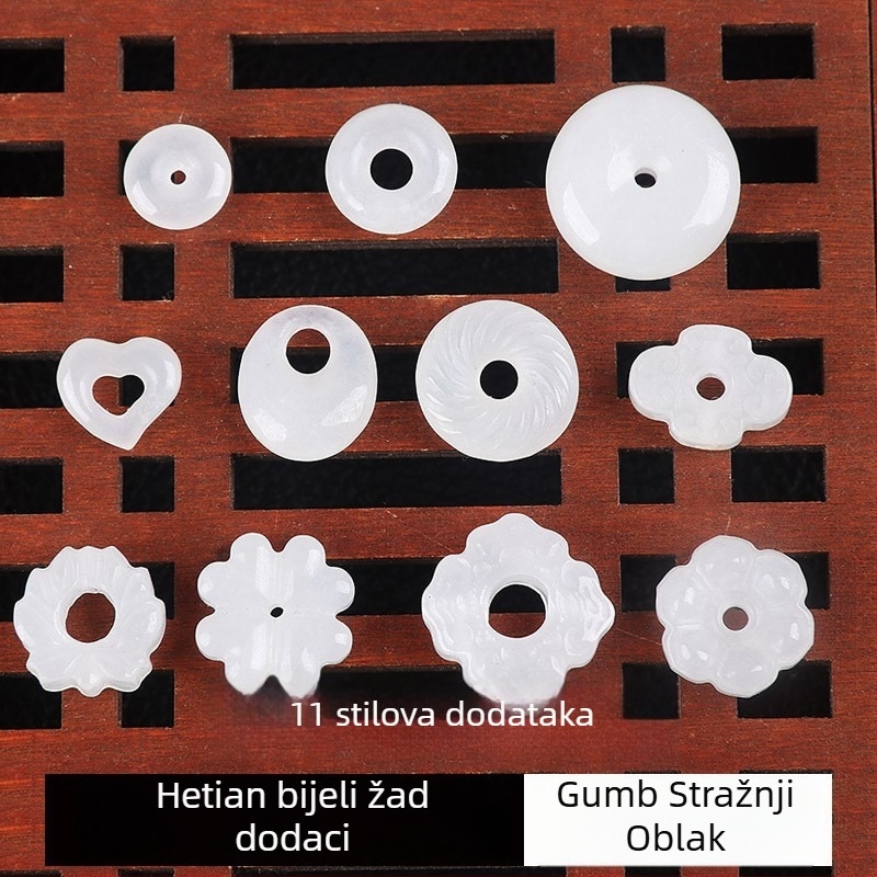 DIY komponente za nakit: male rezbarene žad perle, razdjelne perle, slobodne perle, privjesak s motivom oblaka, privjesak za narukvicu, naušnice