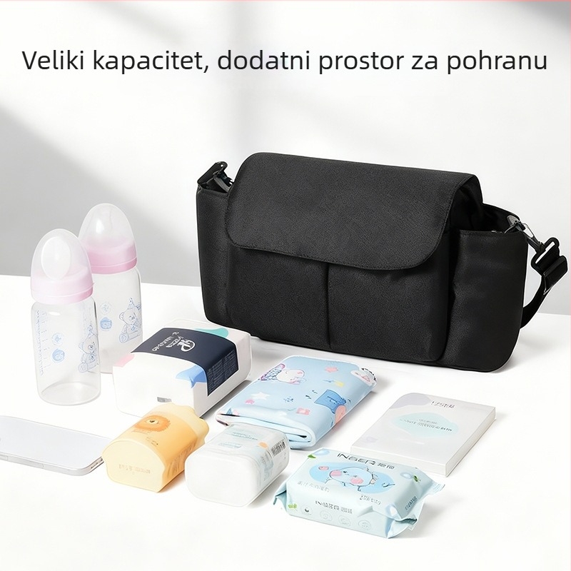 Viseća torba za kolica s držačem bočice — višenamjenska torba za majku i bebu