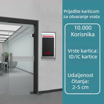 Metalni vodootporni sustav za pristup s čitačem kartica i staklenim panelom, otporan na smrzavanje