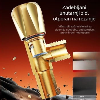 Kutni ventil za toplu i hladnu vodu, kućna upotreba