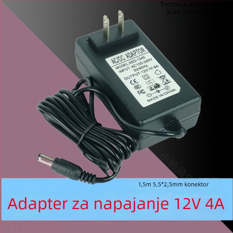 DC 12V napajanje za LED rasvjetu i električne alate, s kabelom, 2A/4A, transformator za brusilicu/bušilicu, priključak 5.5x2.5 mm