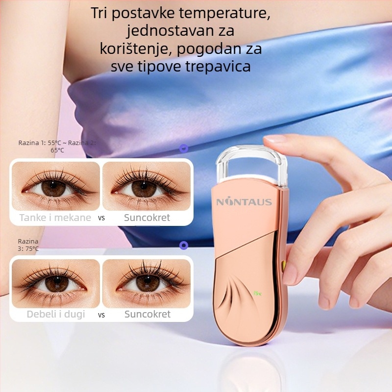 Jinzheng Električni Grijani Uvijač Trepavica, Prijenosni, Punjivi, Dugotrajna Kovrčica