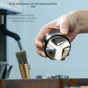 Set tampere za kavu od nehrđajućeg čelika, promjera 51/53/58 mm, gravitacijskim podešavanjem težine, talijanski stil