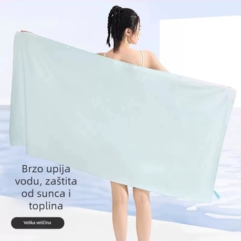 Brzo sušeći ručnik za plivanje, plažu i kupanje; ženski sportski ručnik, upijajući i topao, lagan i prenosiv za fitness i spa ogrtač