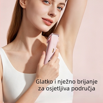 Električni uređaj za uklanjanje dlaka za žene, s više glava i digitalnim zaslonom, prijenosan, s dvostrukom glavom za pazuhe, noge i cijelo tijelo