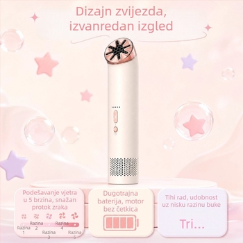 Ručni mini ventilator bez lopatica s naramenicom za vrat, prenosni, snažan protok zraka i dugotrajna baterija